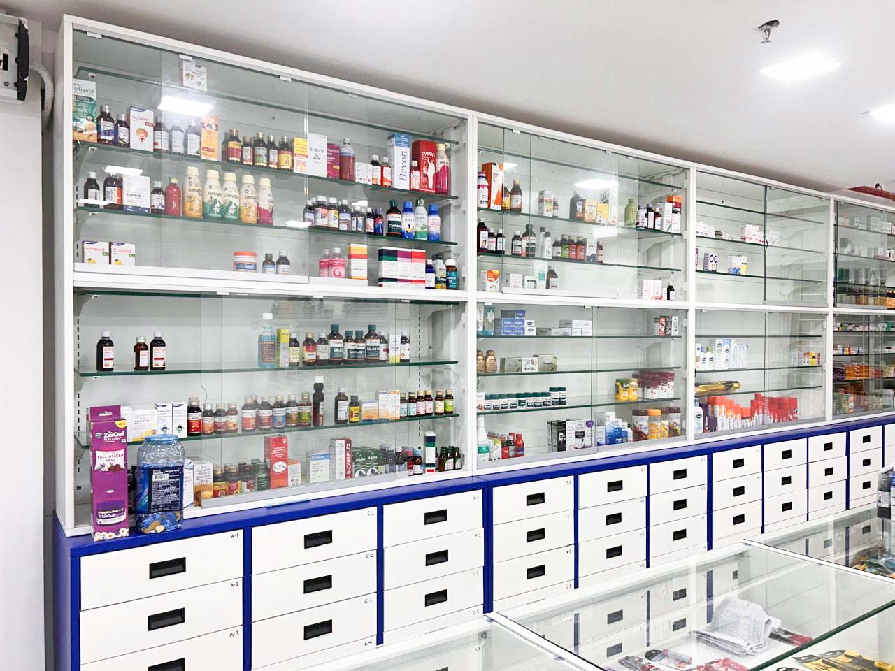 Pharmacy Metal Medicine Drawer Storage System